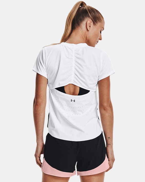 Damen UA PaceHER T-Shirt, White, pdpMainDesktop image number 1
